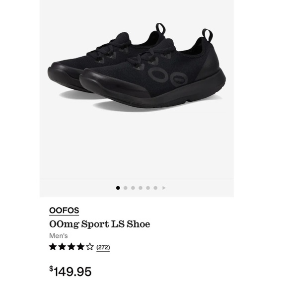 OOFOS OOmg Sport LS Sneakers Recovery Black Fit 12 - 12.5 - Picture 4 of 14